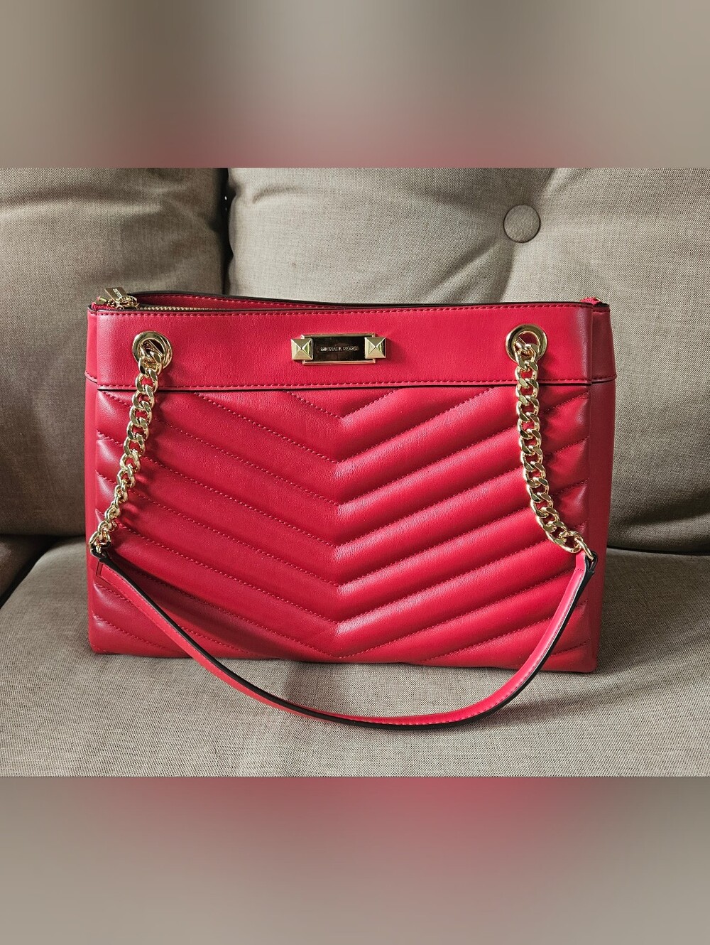 Michael Kors Medium Quilted tote Bag Red